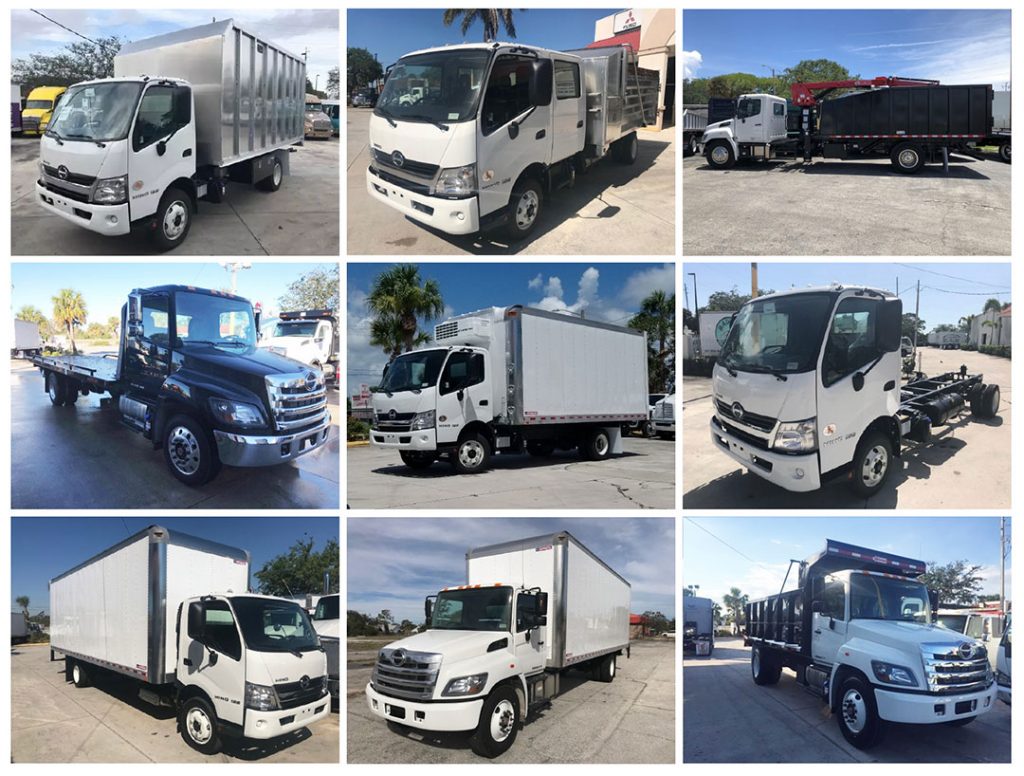 Hino Commercial Trucks at Hino of Fort Pierce ready for immediate delivery.